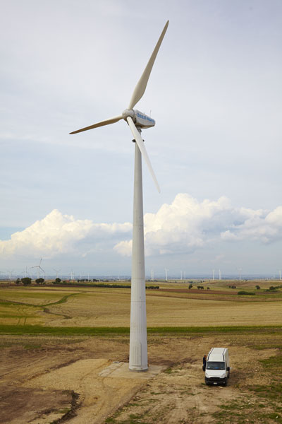 horizontale Windenergieanlage, 50kW, 60kW Nennleistung, Landwirtschaft, Gewerbe